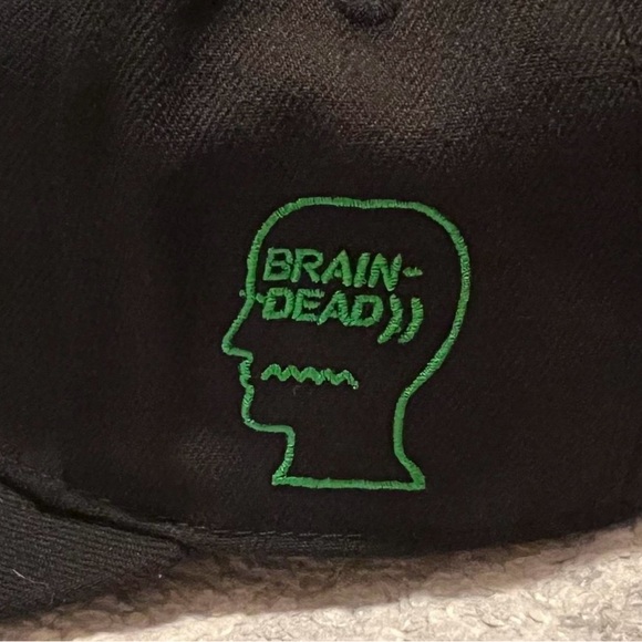 Brain Dead Black Hat with Green & Light Purple Embroidery - Picture 4 of 5